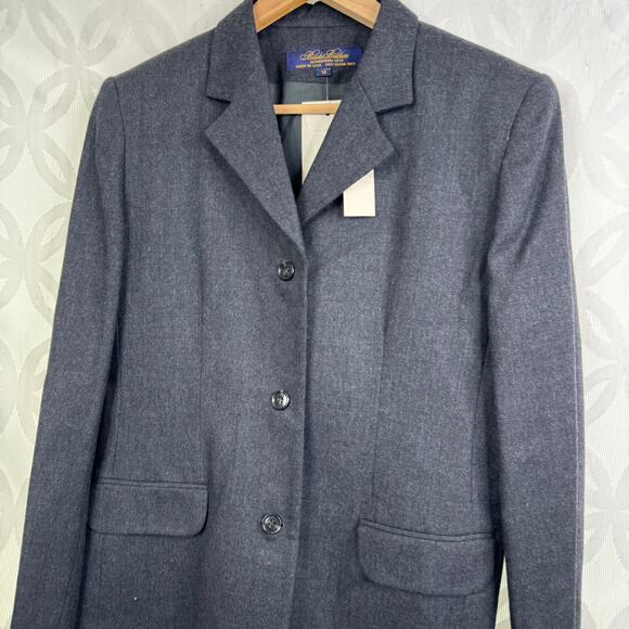 Brooks Brothers Wool Knit Charcoal Blazer Size 10 NWT - Picture 3 of 11